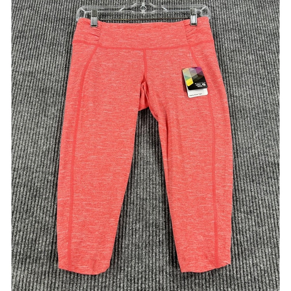 Mountain Hardwear Mighty Activa Capri Pants Womens Small Red Activewear Yoga Gym